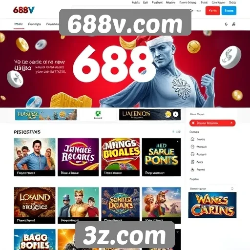 Navegação intuitiva destaca site de jogos 688v.com