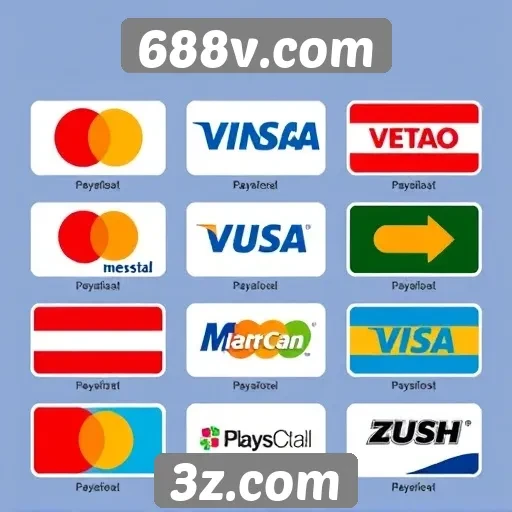 Variedade de métodos de pagamento no 688v.com